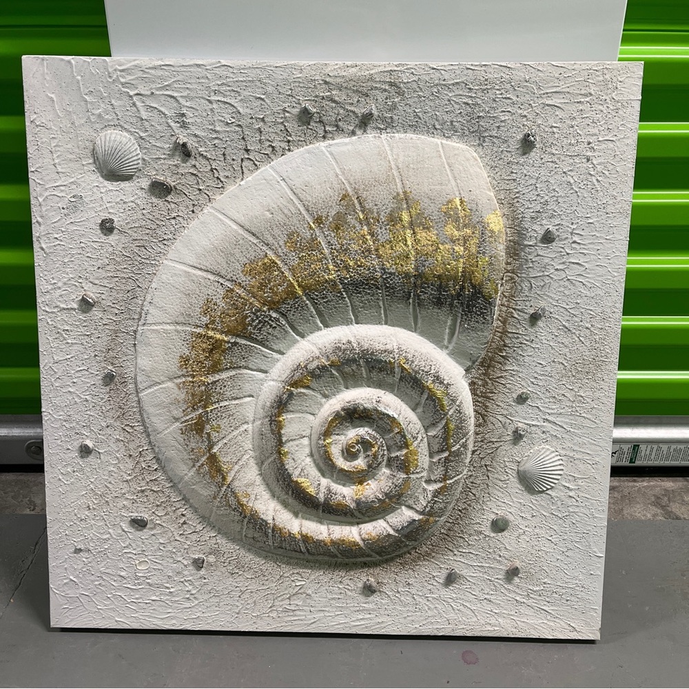 Gold/White Seashell | Summer Home Wall Decor
